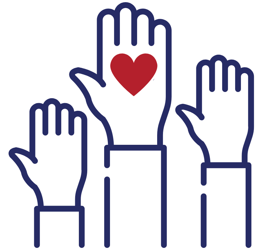 Volunteer With Hand Up