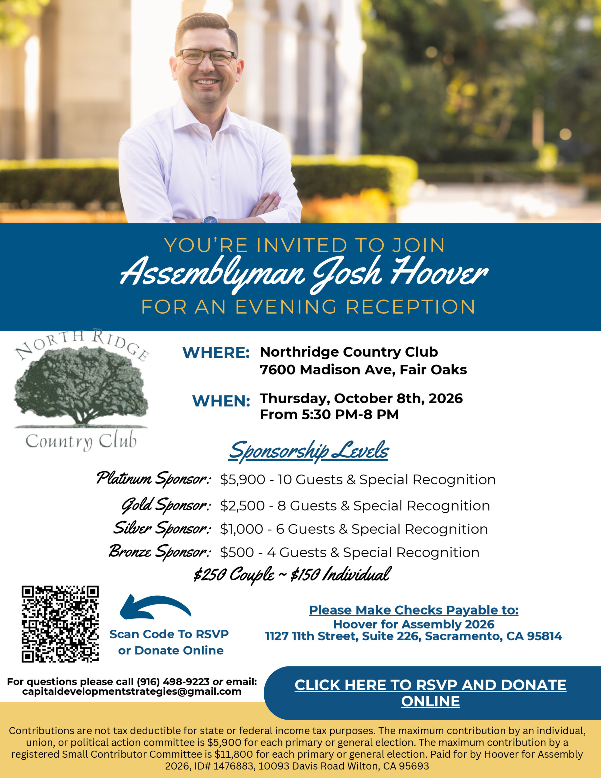 Hoover District October 2026 Assembly Josh Hoover Fundraiser